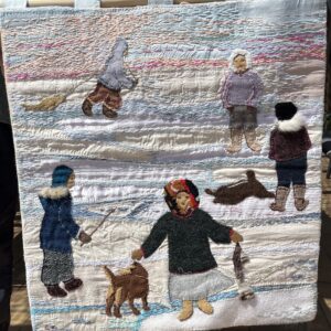 Scène de vie inuit - brodé