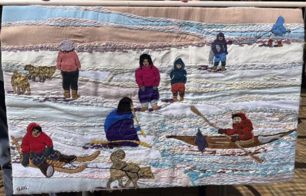 Retour de pêche chez les inuits - brodé
