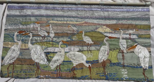 Oiseaux en Camargue - brodé