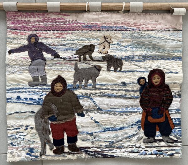 Retour de chasse chez les inuits - brodé