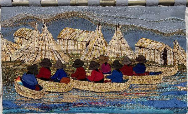 Sur le lac Titicaca - brodé