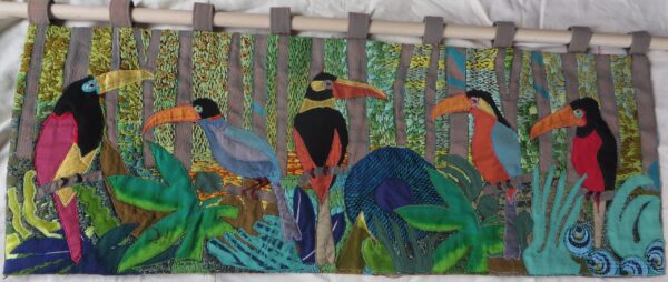 Toucans long - brodé