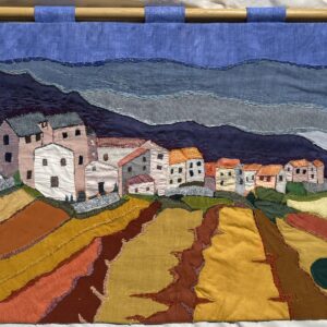 Village et champs - brodé